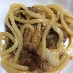 すき焼きの残りで濃厚うどん